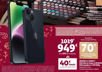 Auchan Apple iphone 14 128go offre