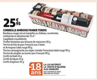 Auchan Corbeille amboise panier terdis offre