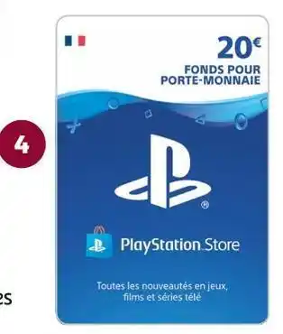 Auchan La carte playstation store offre