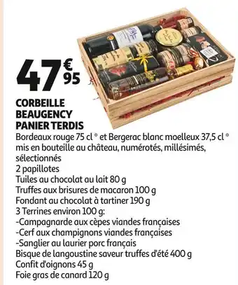 Auchan Corbeille beaugency panier terdis offre