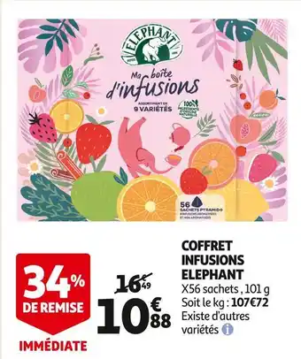 Auchan Elephant coffret infusions offre