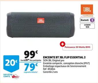 Jbl enceinte bt flip essential 2