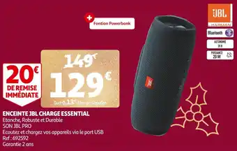 Auchan Jbl enceinte charge essential offre