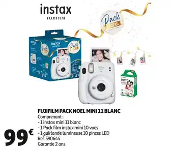 Auchan Fujifilm pack noel mini 11 blanc offre