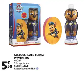 Auchan Paw patrol gel douche 2 en 1 chase offre