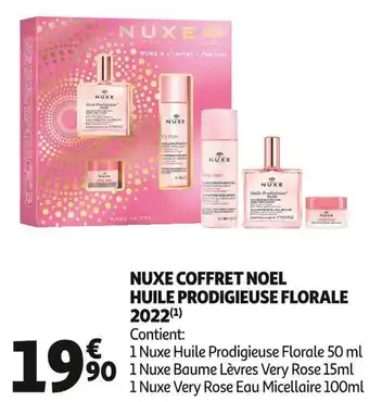 Auchan Nuxe coffret noel huile prodigieuse florale offre