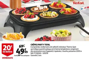Auchan Tefal crêpes party offre