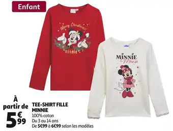 Auchan Tee-shirt fille minnie offre