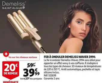 Auchan Saint algue fer à onduler demeliss waver 3994 offre
