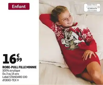 Auchan Robe-pull fille minnie offre