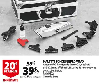 Auchan Malette tondeuse pro vmax offre