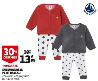 Auchan Petit bateau ensemble bébé petit bateau offre