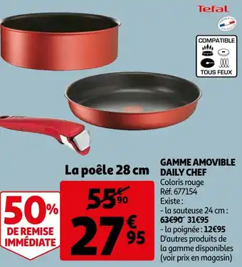 Auchan Tefal gamme amovible daily chef offre