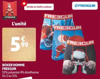 Auchan Freegun boxer homme offre