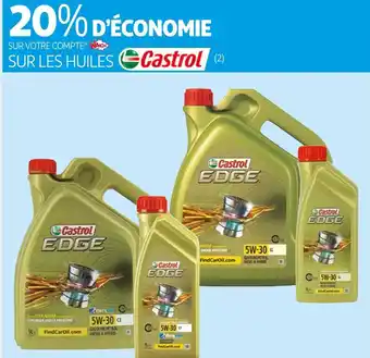 Castrol 20% d’économie sur les huiles castrol