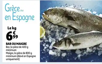 Auchan Bar ou maigre offre