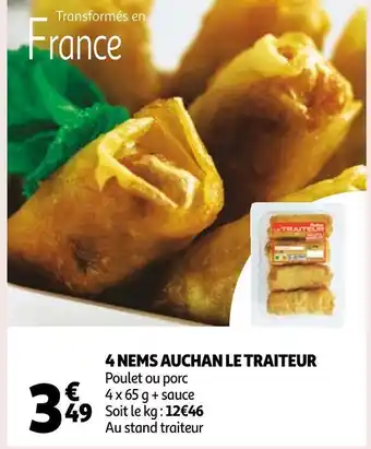 Auchan Auchan le traiteur 4 nems offre
