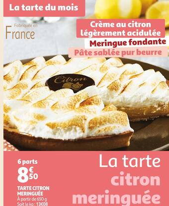 Auchan Tarte citron meringuée offre