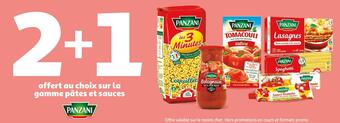 Auchan Panzani 2+1 offert au choix sur la gamme pâtes et sauces de la marque panzani offre