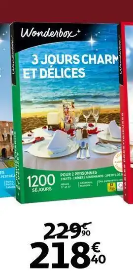 Auchan Wonderbox coffret cadeau offre