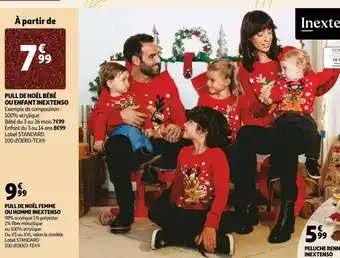 Auchan Inextenso pull de noël bébé ou enfant offre