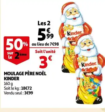 Auchan Ferrero moulage père noël offre
