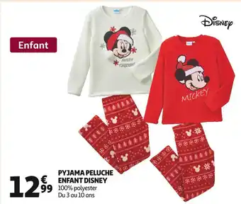 Auchan Disney pyjama peluche enfant offre