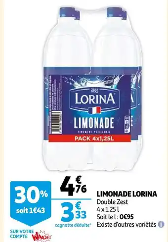 Auchan Lorina limonade offre