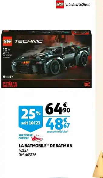 Auchan Lego la batmobile de batman offre