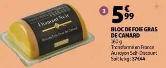 Auchan Bloc de foie gras de canard offre