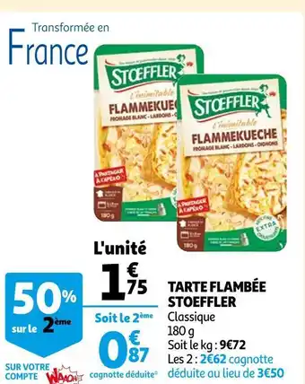 Auchan Stoeffler tarte flambée offre