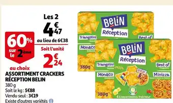 Auchan Belin assortiment crackers réception offre