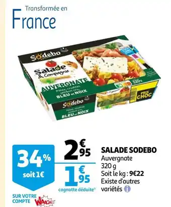 Auchan Sodebo salade offre