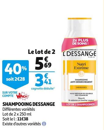 Auchan Supermarché Dessange shampooing offre