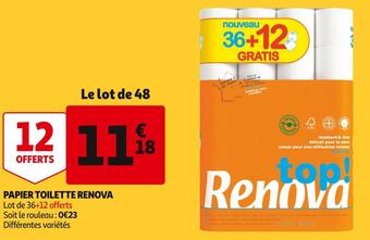 Auchan Supermarché Renova papier toilette offre
