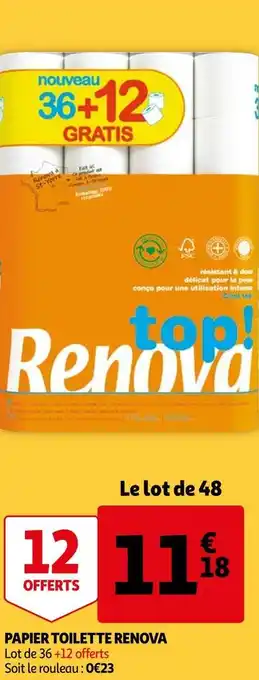 Auchan Renova papier toilette offre