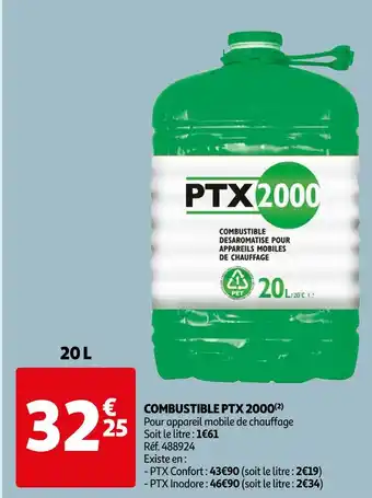 Auchan Combustible ptx 2000 offre