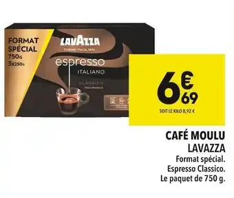 Supeco Lavazza café moulu offre