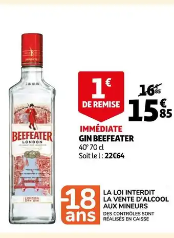 Auchan Beefeater gin offre