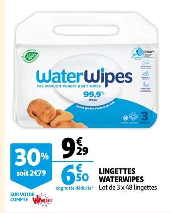Auchan Waterwipes lingettes offre