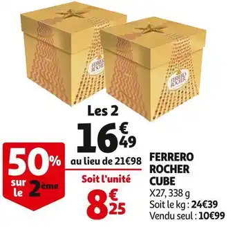 Auchan Supermarché Ferrero rocher ferrero rocher cube offre