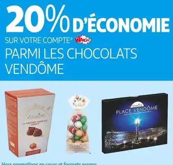 Auchan Supermarché Vendôme 20% d’économie parmi les chocolats vendôme offre