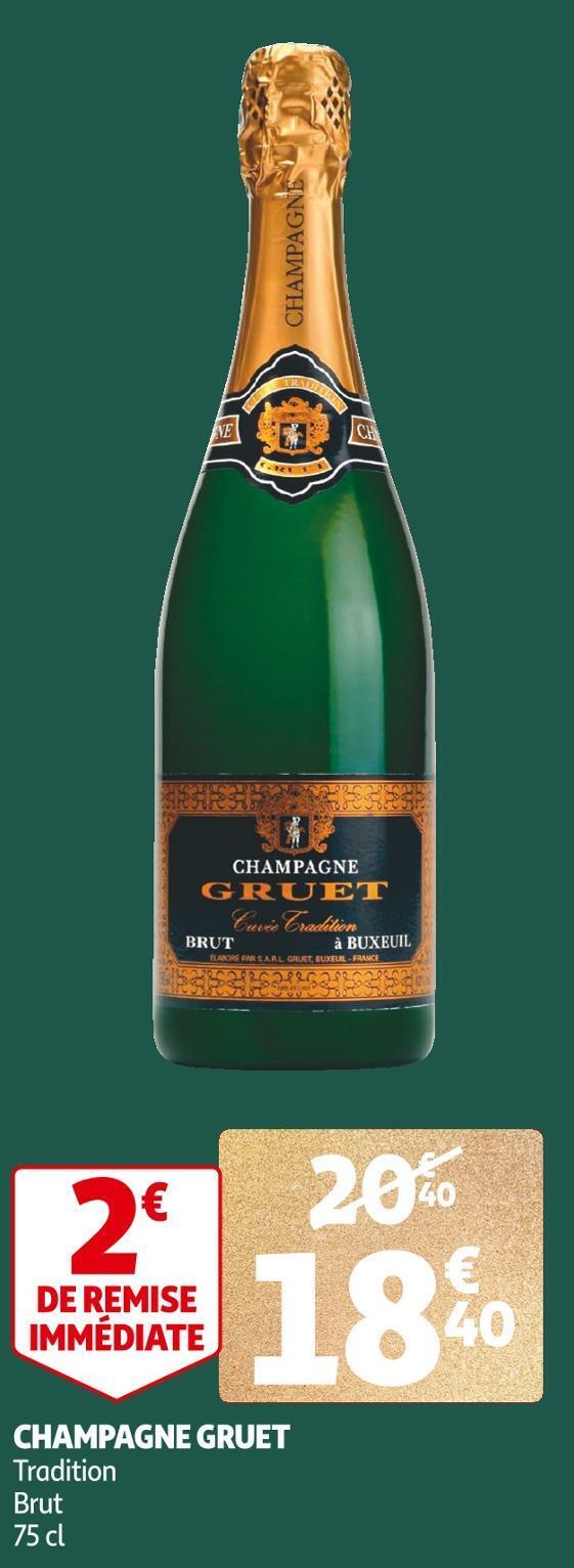 Promo Champagne gruet chez Auchan Supermarché