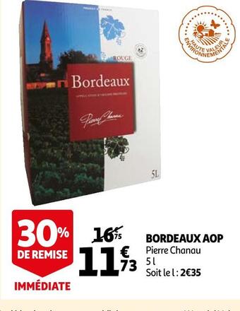 Auchan Pierre chanau bordeaux aop offre