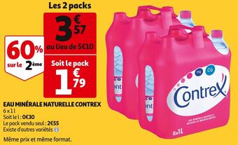 Auchan Supermarché Contrex eau minérale naturelle offre