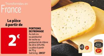 Auchan Supermarché Portions de fromage offre