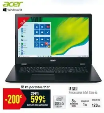 Conforama Pc portable 17.3 offre