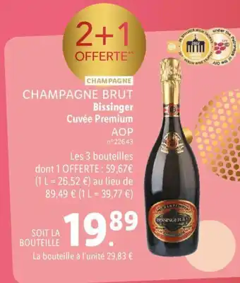 Lidl Champagne  Brut Bissinger Cuvee Premium AOP offre