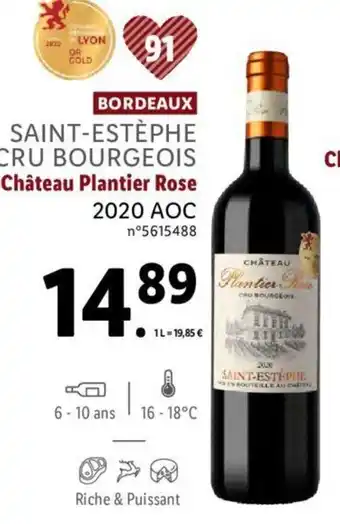 Lidl Saint-Estephe Cru Bourgeois offre