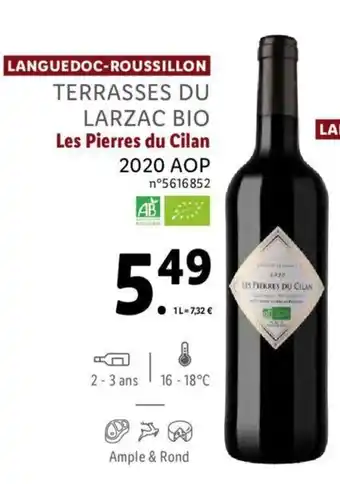 Lidl Terrasses Du Larzac Bio Les Pierres Du Cilan offre